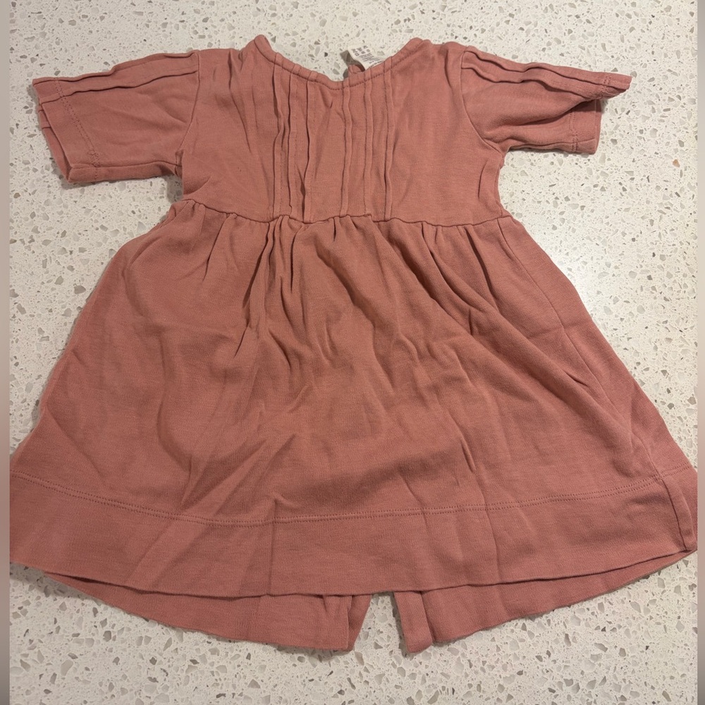 Organic cotton pink dress 12-18 months
